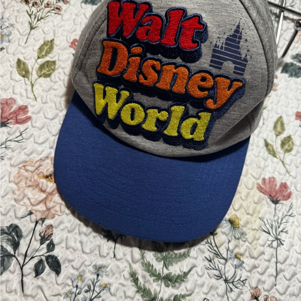 Disney Kids Hat - Gray and Blue with Colorful Logo